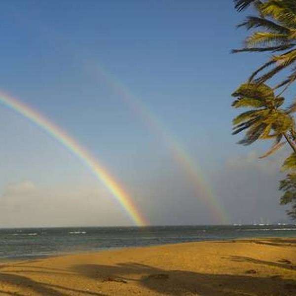 ハワイ　ダブルレインボー