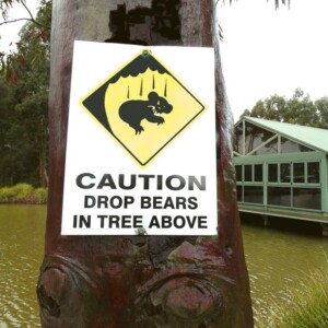 ドロップベア警告看板