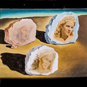 Three apparations of the visage of Gala by Salvador Dali